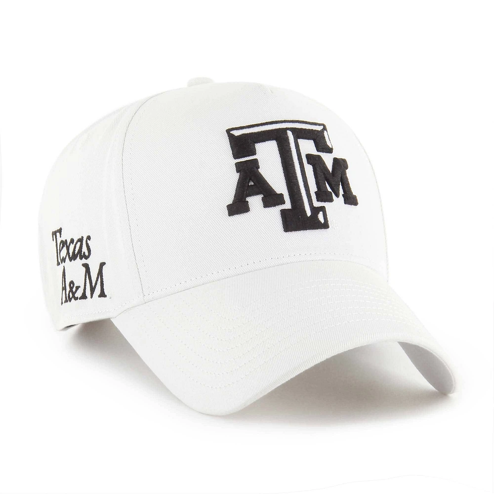 Casquette ajustable Texas A&M Aggies Foundation Offside 47 blanche pour homme