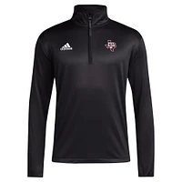 Men's adidas Black Texas A&M Aggies 2024 Coaches Sideline Quarter-Zip Top