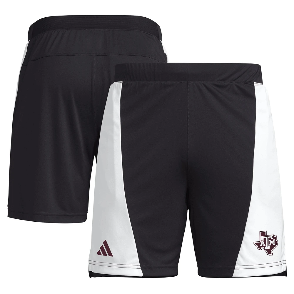 Short adidas Texas A&M Aggies noir conçu pour l'entraînement 7" AEROREADY homme