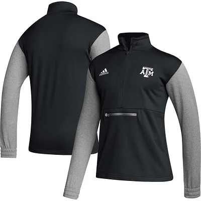 Veste à demi-fermeture éclair adidas Texas A&M Aggies Team Issue AEROREADY pour homme, noir