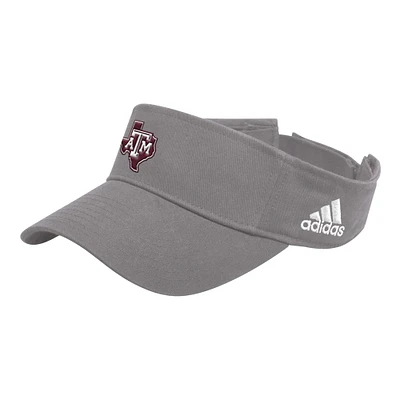 Men's adidas Charcoal Texas A&M Aggies Locker Room Team Adjustable Visor