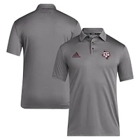 Polo adidas gris Texas A&M Aggies 2024 Coaches AEROREADY pour homme