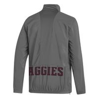 Men's adidas Gray Texas A&M Aggies AEROREADY Half-Zip Jacket