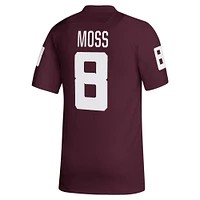 Maillot de footballeur adidas Le'Veon Moss Maroon Texas A&M Aggies NIL pour homme