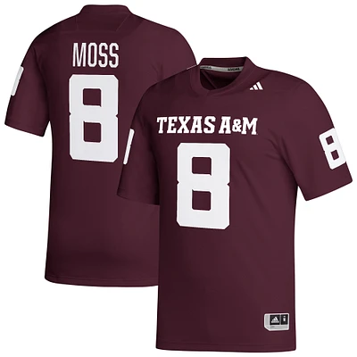 Men's adidas Le'Veon Moss Maroon Texas A&M Aggies NIL Football Player Jersey