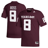 Maillot de footballeur adidas Le'Veon Moss Maroon Texas A&M Aggies NIL pour homme