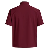 Men's adidas Maroon Texas A&M Aggies 2024 Coaches Sideline Half-Zip Short Sleeve Jacket