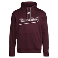 Men's adidas Maroon Texas A&M Aggies 2024 Sideline Travel Pullover Hoodie