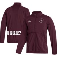 Men's adidas Maroon Texas A&M Aggies AEROREADY Half-Zip Jacket