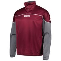 Men's adidas Maroon Texas A&M Aggies AEROREADY Knit Quarter-Snap Jacket