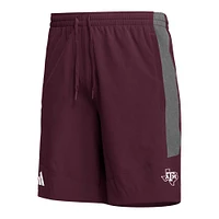 Short adidas Texas A&M Aggies AEROREADY marron pour homme