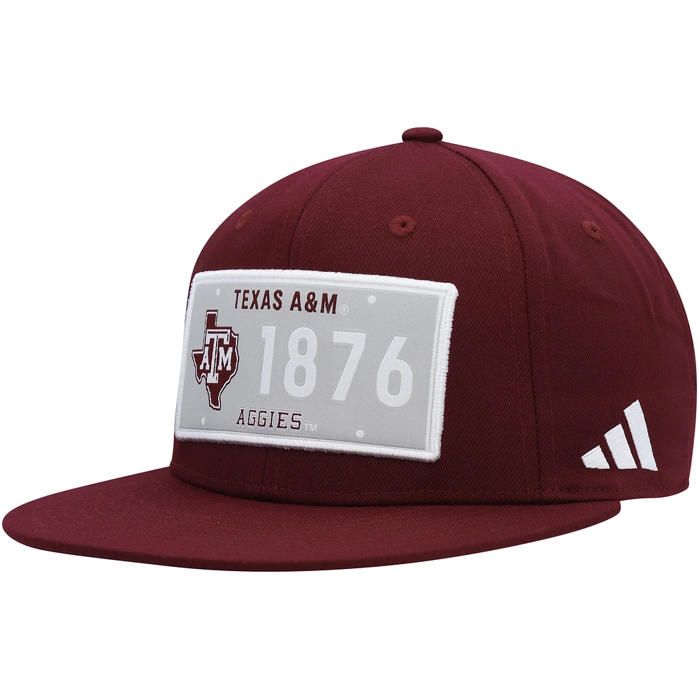 Casquette adidas Texas A&M Aggies Established Snapback pour homme