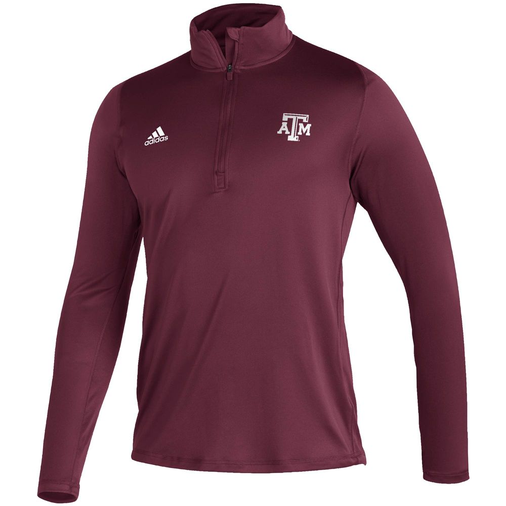 Men's adidas Maroon Texas A&M Aggies Freelift Sport Raglan Quarter-Zip Jacket