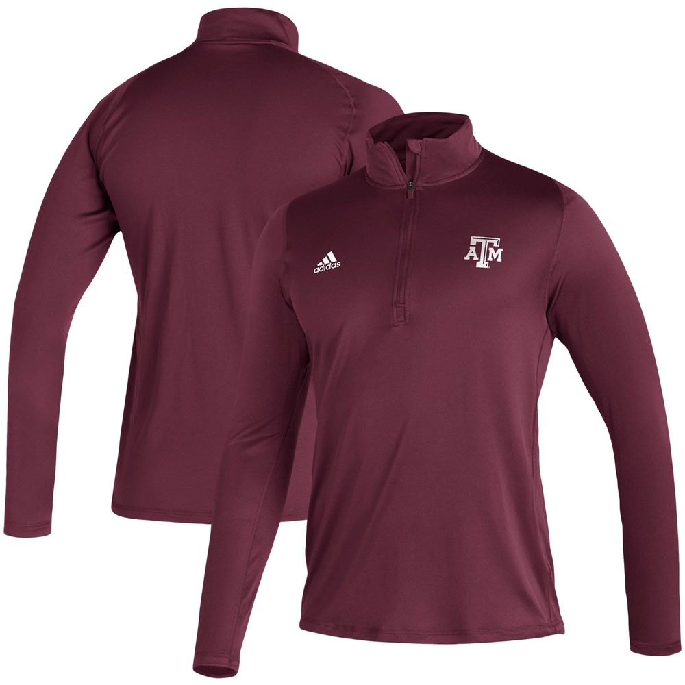 Men's adidas Maroon Texas A&M Aggies Freelift Sport Raglan Quarter-Zip Jacket