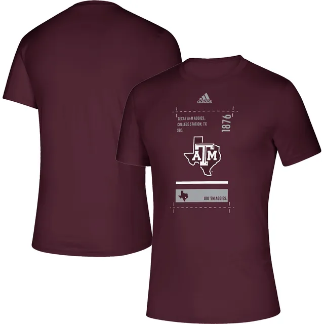 Texas A&M Aggie University Gig'em Aggies 1876 retro logo shirt