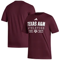 T-shirt adidas Head of Class Fresh Texas A&M Aggies pour homme