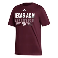 T-shirt adidas Head of Class Fresh Texas A&M Aggies pour homme