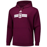 Sweat à capuche en polaire adidas Maroon Texas A&M Aggies Hero pour homme