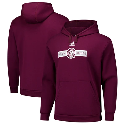 Sweat à capuche en polaire adidas Maroon Texas A&M Aggies Hero pour homme