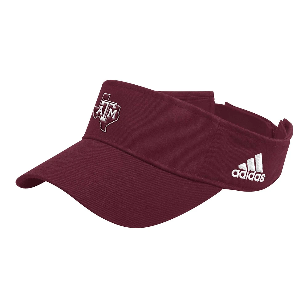 Visière réglable adidas Maroon Texas A&M Aggies Locker Room Team pour hommes