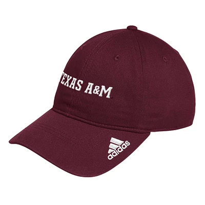 Men's adidas Maroon Texas A&M Aggies Locker Room Wordmark Slouch Adjustable Hat