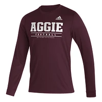 Men's adidas Maroon Texas A&M Aggies Sideline Creator Practice AEROREADY Long Sleeve T-Shirt