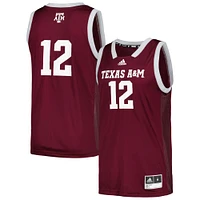 Men's adidas #12 Maroon Texas A&M Aggies Team Swingman Jersey