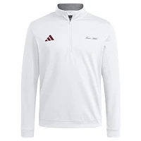 Men's adidas White Texas A&M Aggies Elevated Quarter-Zip Jacket