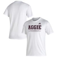 Men's adidas White Texas A&M Aggies Sideline Football Locker Practice Creator AEROREADY T-Shirt