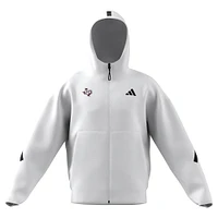 Sweat à capuche zippé adidas Texas A&M Aggies Z.N.E. blanc pour homme