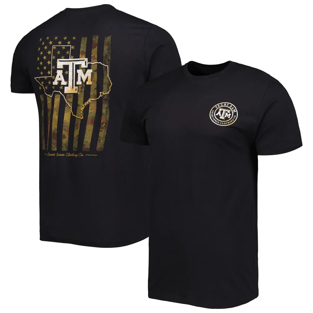 LSU Tigers Black Camo Flag 2-Hit T-Shirt