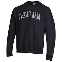 Men's Champion  Black Texas A&M Aggies Basic Arch Fleece Pullover Sweatshirt