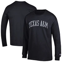 Men's Champion  Black Texas A&M Aggies Basic Arch Long Sleeve T-Shirt