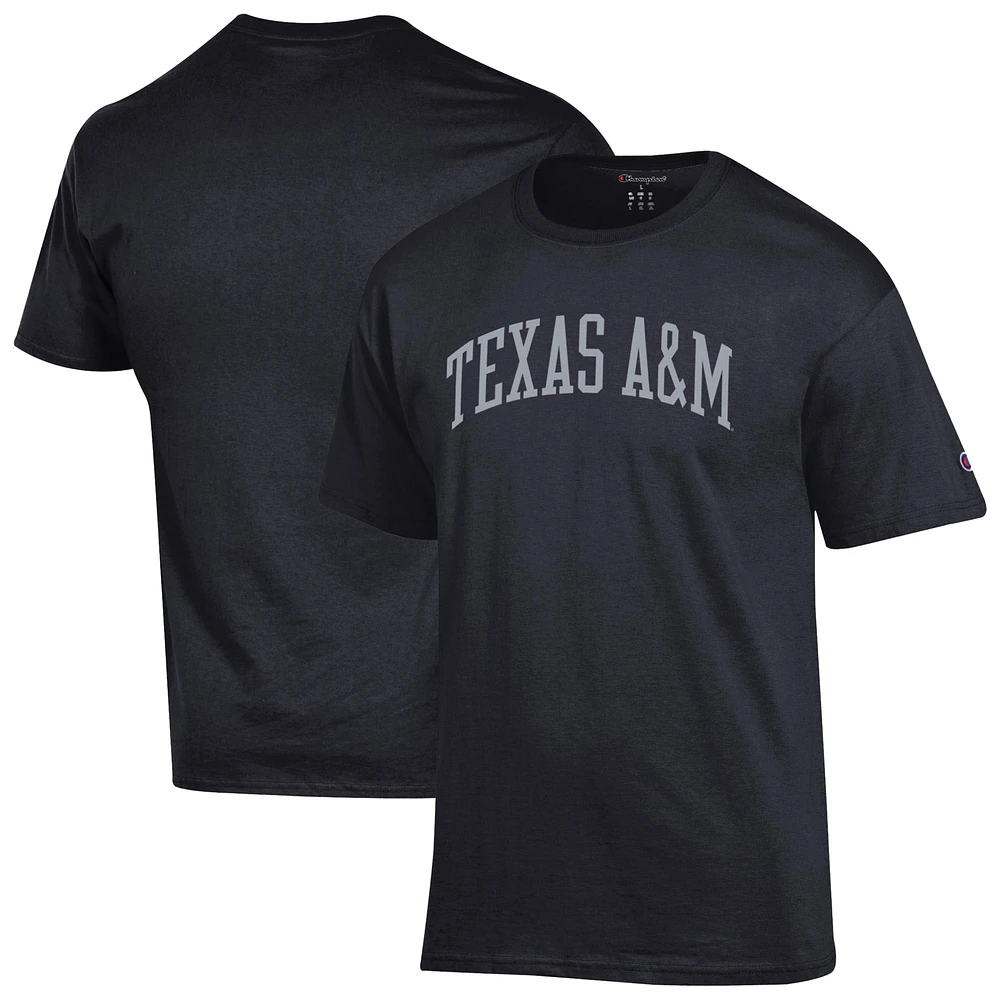 T-shirt noir basique Arch pour homme, champion des Texas A&M Aggies