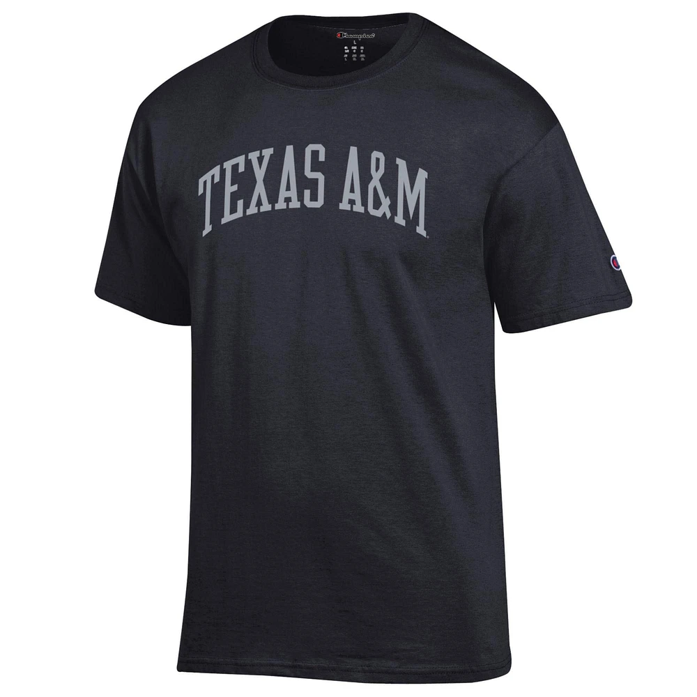 T-shirt noir basique Arch pour homme, champion des Texas A&M Aggies