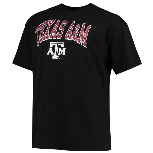 Men's Champion Black Texas A&M Aggies Big & Tall Arch Over Wordmark T-Shirt