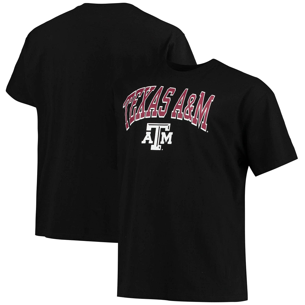 T-shirt noir Champion Texas A&M Aggies Tailles Big & Tall Arch Over Wordmark pour homme