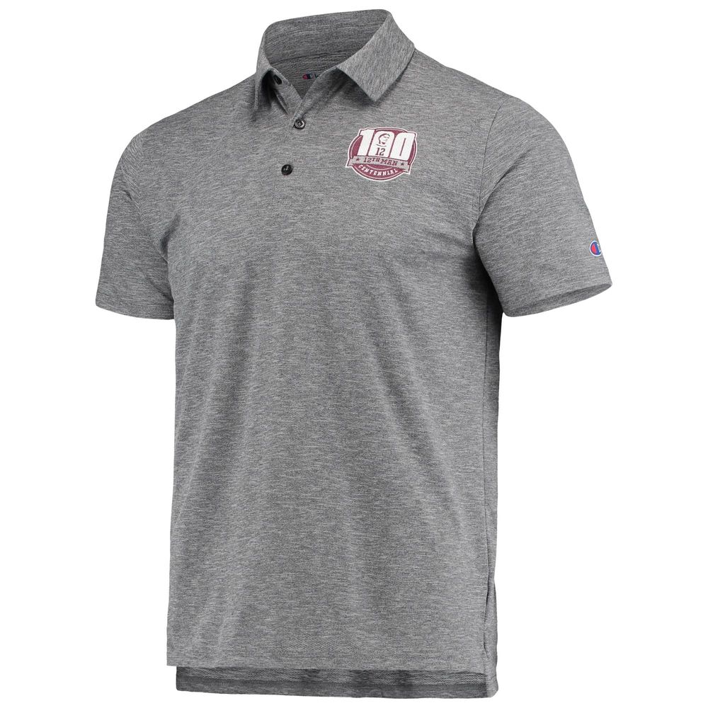 Men's Champion Charcoal Texas A&M Aggies Micro Mesh Polo