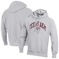 Men's Champion Gray Texas A&M Aggies Vault Late Night Reverse Weave Pullover Hoodie