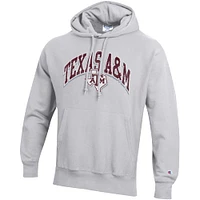 Sweat à capuche Champion Gray Texas A&M Aggies Late Night Reverse Weave pour homme