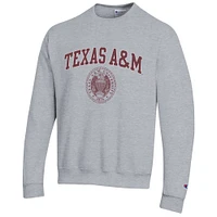 Men's Champion Heather Gray Texas A&M Aggies 12th Man Pullover Sweatshirt