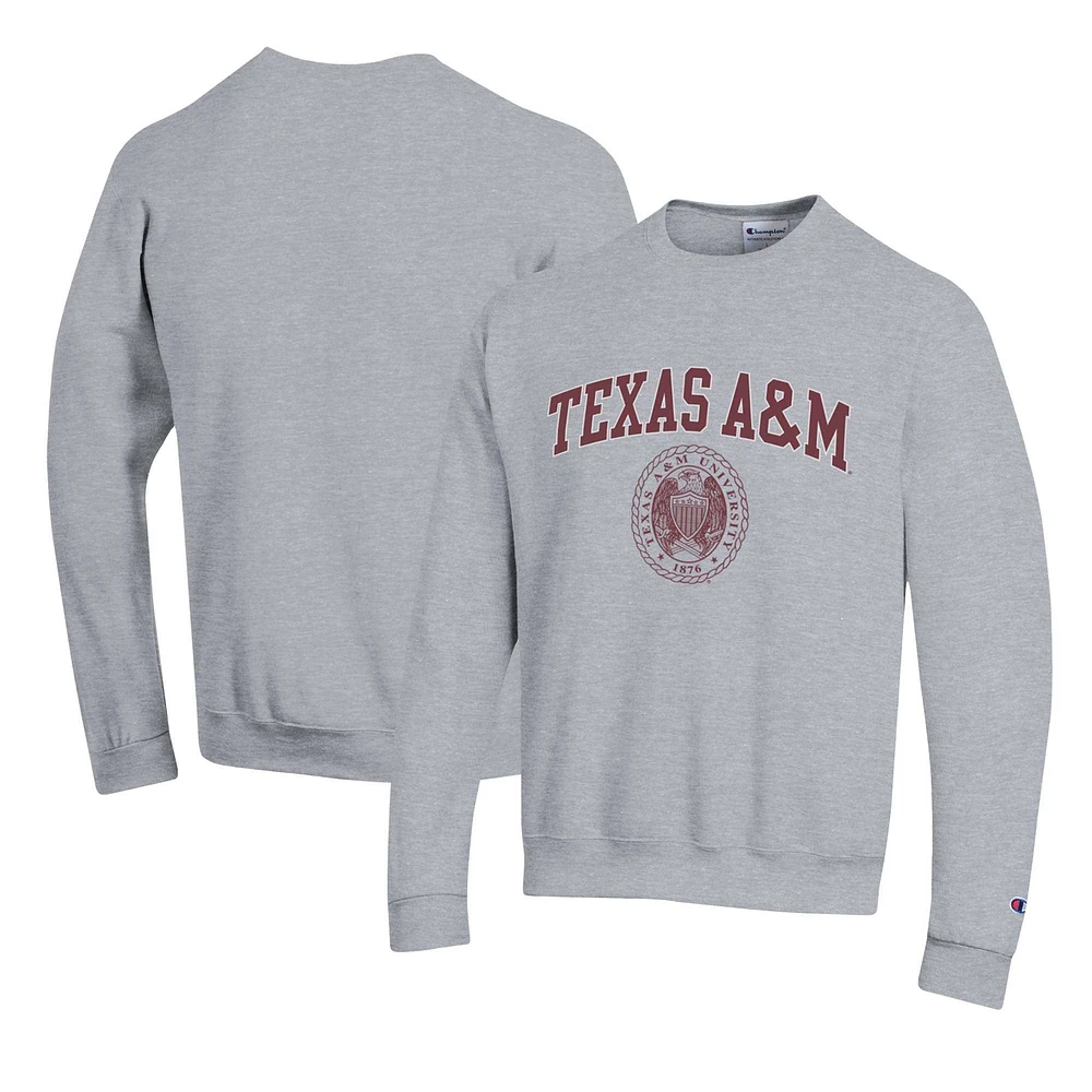 Sweat-shirt à capuche Champion Heather Grey Texas A&M Aggies 12e homme pour hommes