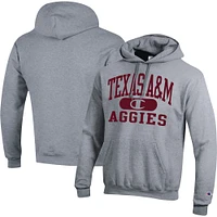 Sweat à capuche Champion Heather Grey Texas A&M Aggies Arch Pill pour homme