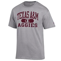 Men's Champion Heather Gray Texas A&M Aggies Arch Pill T-Shirt