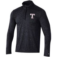 Men's Champion Heathered Black Texas A&M Aggies Field Day Quarter-Zip Jacket