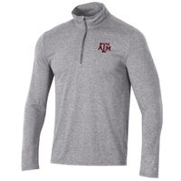 Men's Champion Heathered Gray Texas A&M Aggies Field Day Team Quarter-Zip Jacket