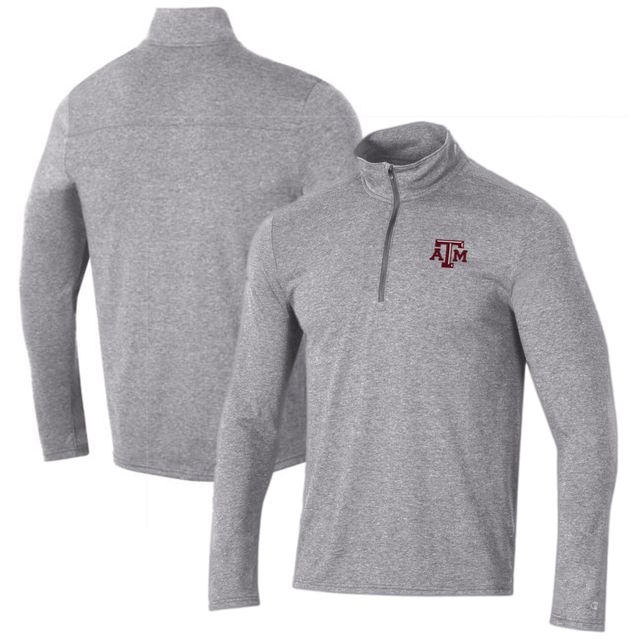 Veste à quart de zip Champion Texas A&M Aggies Field Day Team gris chiné pour homme