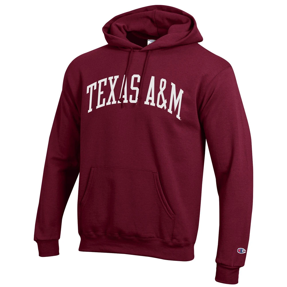 Men's Champion  Maroon Texas A&M Aggies Basic Arch Fleece Pullover Hoodie