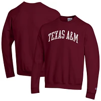 Men's Champion  Maroon Texas A&M Aggies Basic Arch Fleece Pullover Sweatshirt