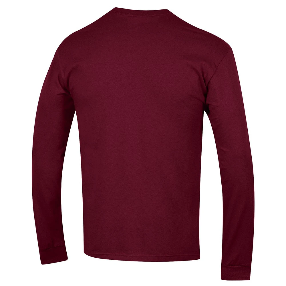 Men's Champion  Maroon Texas A&M Aggies Basic Arch Long Sleeve T-Shirt